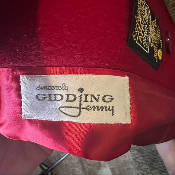 Vintage Petite rice coat company.  Wool and Mohair red  pea coat. - Picture 5 of 11